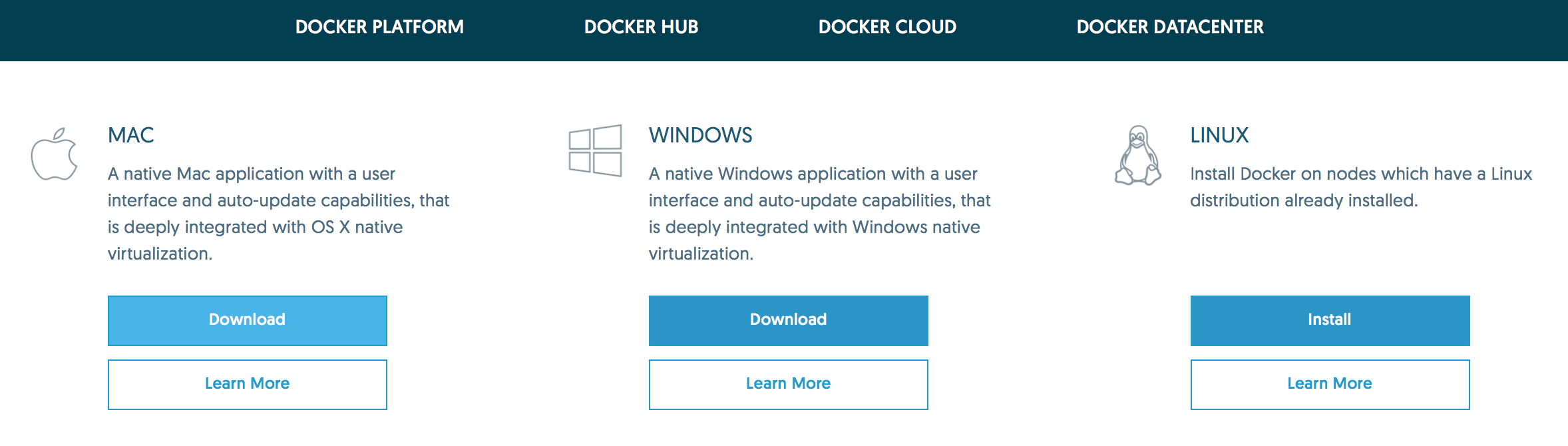 download the Docker app
